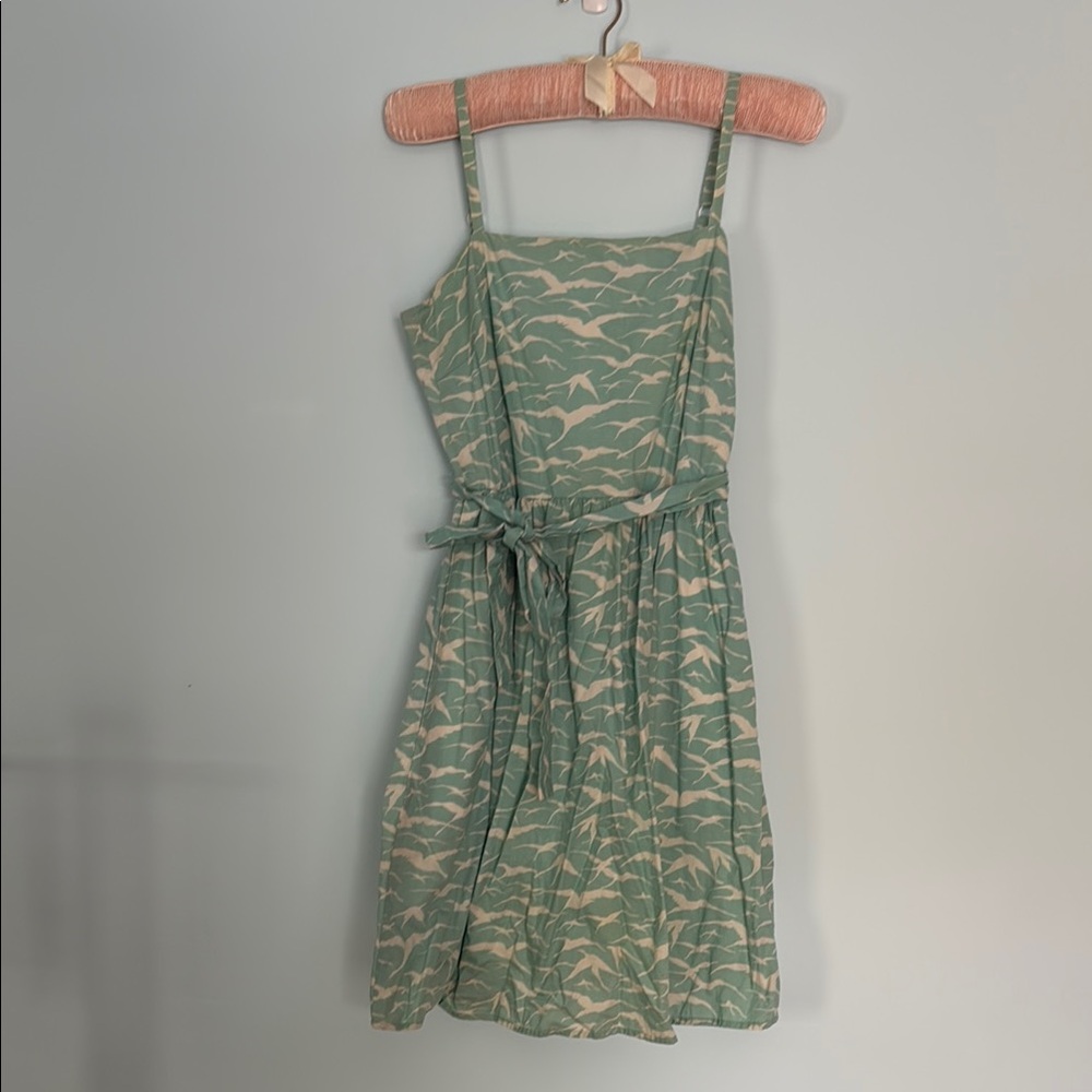L.L. Bean Signature Turquoise and White Sundress